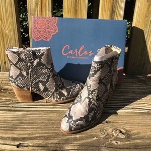 Rowan natural snake bootie